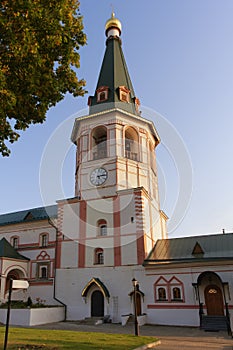 Belfry of Valday Iversky Monastery, which is Russian Orthodox mo