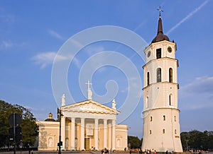 Belfry and Vilnius Cathedral