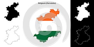 Belgaum outline map