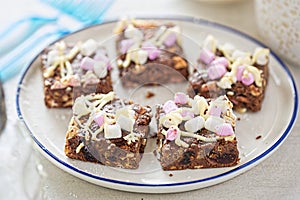 Belgian dark chocolate rocky road