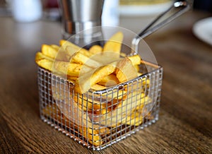 Belgian and Dutch fast food snack french fried potato chips