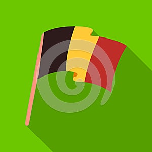 The Belgian flag.The dark Belgian wolf. Belgium single icon in flat style vector symbol stock illustration.