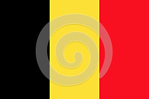 Belgian flag, flat layout, illustration