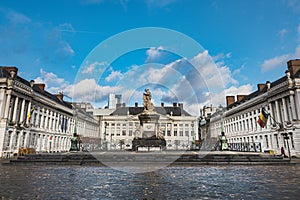 Belgian history, neoclassical architecture: Martelaarsplein square refers to the Belgian Revolution `s martyrs. Brussels Belgium