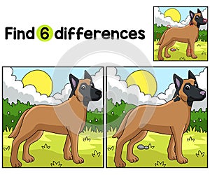 Belgian Malinois Dog Find The Differences