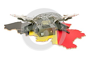 Belgian missile defence system concept, 3D rendering photo