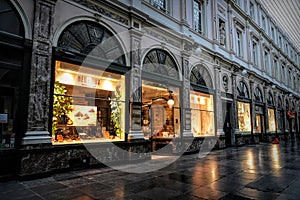 The Belgian Neuhaus chocolate store in the Gallery of the queen in Brussels city center