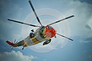 Belgian Seaking rescue helicopter