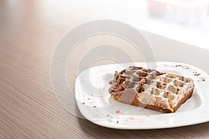 Belgian waffle with eurocream