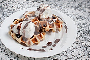 Belgian waffle with img