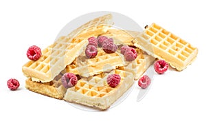 Belgian Waffle isolated on white