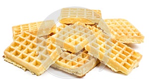 Belgian Waffle isolated on white