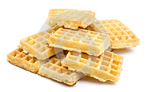 Belgian Waffle isolated on white