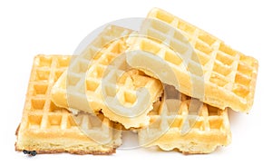 Belgian Waffle isolated on white