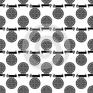 Belgian waffle maker pattern seamless vector