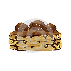 Belgian waffle. Vector illustration decorative background design