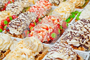 Belgian waffles in Brussels