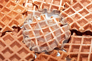 Belgian waffles on a white background