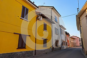 Belgioioso characteristic village particular streets castle walls ancient landscape particular streets