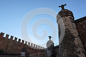 Belgioioso village Po Valley rural village characteristic detail Italy church houses