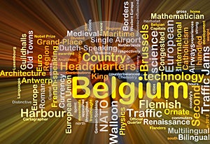 Belgium background concept glowing