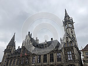 Belgium, beautiful european architecture. Old medieval Brugge