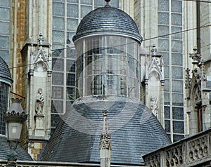 Belgium, Brussels, Regentschapsstraat, church of Our Blessed Lady of the Sablon, dome of the chapel