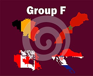 Belgium Canada Croatia And Morocco Map Flag Group F