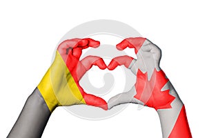 Belgio cuore mano gesto creazione cuore 