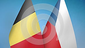 Belgium and Czech Republic two flags