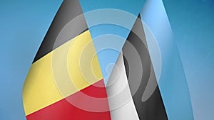Belgium and Estonia two flags