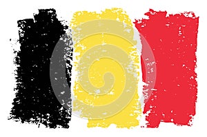 Belgium Flag Sketch Illustration with Chalk Effect