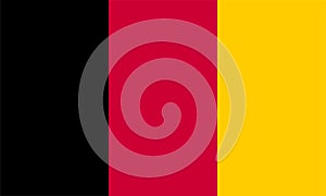 Belgium Flag vector isolated on transparent background. It is also known as Vlag van Belgi