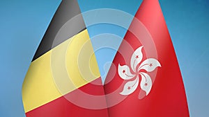 Belgium and Hong Kong two flags