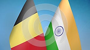 Belgium and India two flags
