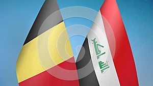Belgium and Iraq two flags