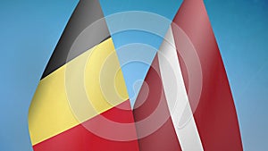 Belgium and Latvia two flags