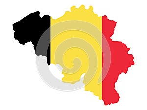 Belgium map flag Vector illustration eps 10