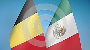 Belgium and Mexico two flags