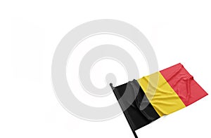 Belgium national flag on white background.