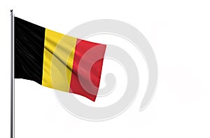 Belgium national flag on white background.