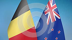 Belgium and New Zealand two flags