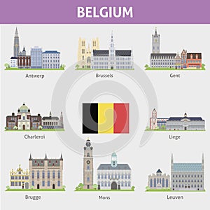 Belgium. Symbols of cities