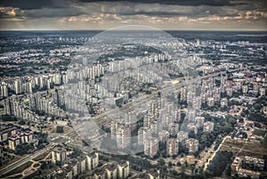 Belgrade from an Airplane