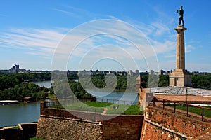 Belgrade with the beautiful view on the Kalemegdan