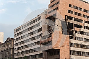 Belgrade bombed building