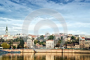 Belgrade City over the Sava river photo