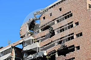 Belgrade destroyed building