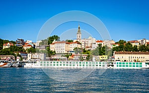 Belgrade downtown across the Sava river