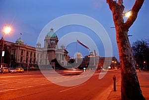 Belgrade evening view